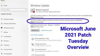 Microsoft June 2021 Patch Tuesday Overview | Microsoft Update 2021 | Microsoft Montly Patch Tuesday