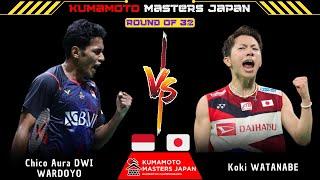 GREAT MATCH ! Chico Aura Dwi WARDOYO vs Koki Watanabe | Kumamoto Masters Japan 2024 Badminton