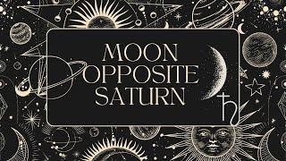 THE MOST CHALLENGING ASPECT IN ASTROLOGY: SATURN OPPOSITE MOON - Disciplined or Shut Down #saturn