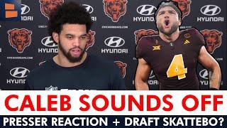 Caleb Williams SOUNDS OFF On Next Bears Head Coach, Kliff Kingsbury + More & Draft Cam Skattebo?