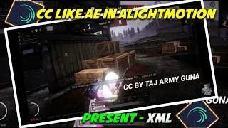 Free To Use Ae Level Pubg Montage Cc Alight Motion Xml Presets || Cc Like Pc On Android