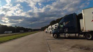 #750 Sleeping in Georgia Weight Station The Life of an Owner Operator Flatbed Truck Driver