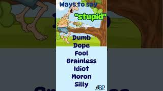 Ways to say "Stupid" ️ #english #spokenenglish #vocabulary