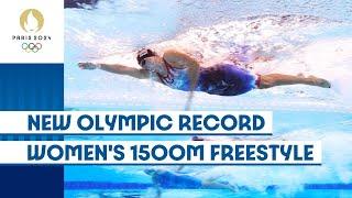 Katie Ledecky breaks her Olympic record in the Women's 1500m Freestyle | #Paris2024 highlights