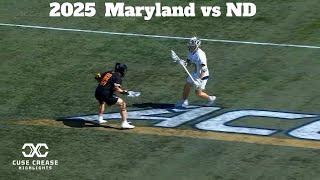 Maryland vs Notre Dame 2025 Men's Lacrosse Highlights