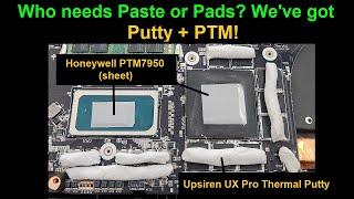 RTX3080 Laptop meets Upsiren UX Pro thermal putty and Honeywell PTM7950
