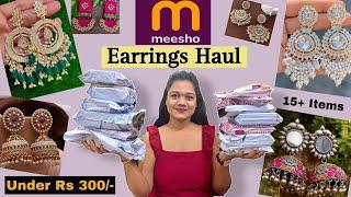 *HUGE* Meesho Wedding Jewellery | Earrings Haul Under Rs 300/-  | First GIVEAWAY 