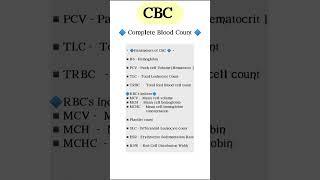 Complete Blood Count #youtubeshorts #shorts #bmlt #bloodborne