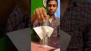 Simple Science Experiment | Two Glasses Attach With Tissue Paper Trick #shorts #experiment #viral