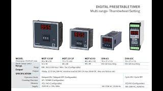 Multispan thumbwheel timer (MDT - 1310F, 2312F )