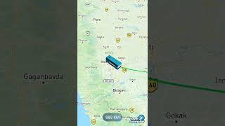 Chennai - Tamil Nadu to Mumbai - Maharashtra - India travel map route animation via bus