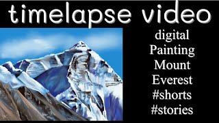 Mount Everest digital painting #shorts #stories