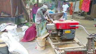 Homemade rice milling machine | Homemade invention | uncover village