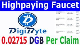High Paying DIGIBYTE (DGB) Faucet 2021 || FaucetPay Earning Site