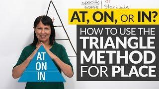 AT, ON, or IN? The Triangle Method for Prepositions of Place