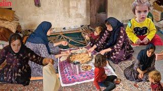 Selin's nomadic life by cooking tiri bread on a wood fire.