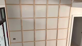 accent wall in two story foyer