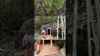 She Built a Stone House Alone in the Deep Forest | Primitive Survival Art