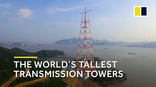 World’s highest transmission towers stand tall in China