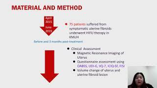 #509 The effects of High-intensity focused ultrasound (HIFU) ablation treatment for uterine fibr...