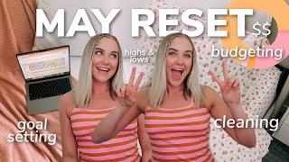 MAY MONTHLY RESET 2023: budgeting, goal setting, cleaning, highs & lows