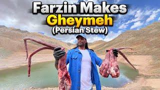 Farzin Makes Gheymeh (persian stew) l Rural cooking vlog