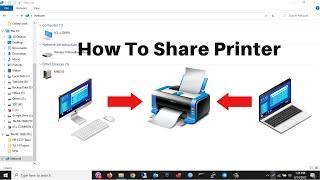 How to share a printer with computers in a network