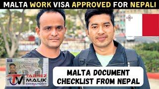 Malta  Work Visa Approved for Nepali | Document Checklist from Nepal | Tabrez Malik