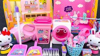 TOY COLLECTION | Cute Pink Washing Machine, Refrigerator, Kitchen, Supermarket, Baby Doll ASMR Toys