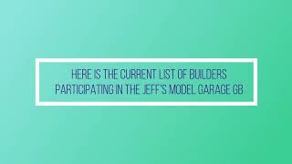 The Jeff Appreciation GB - Current List of Builders.