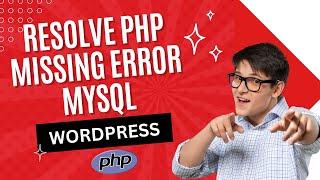 How to resolve " PHP installation appears to be missing the MySQL extension " | 2023