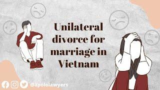 Unilateral divorce for marriage in Vietnam | Apolo Lawyers | Vietnamese Law Firm