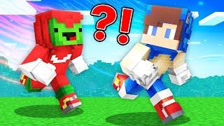 SONIC Speedrunner vs KNUKLES Hunter : JJ vs Mikey in Minecraft Maizen!