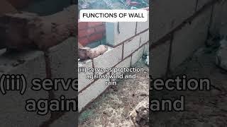 Functions of wall