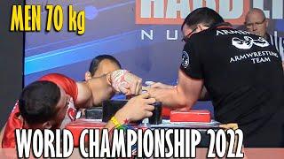 Men 70 kg LEFT - World Armwrestling Championship 2022