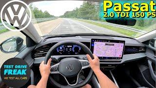 2024 VW Passat B9 2.0 TDI Variant 150 PS HIGH SPEED AUTOBAHN DRIVE POV