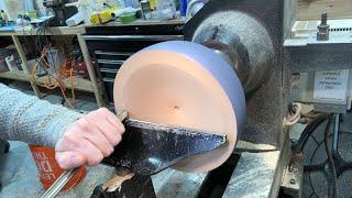 Woodturning a Maple Bowl with CLING WRAP!