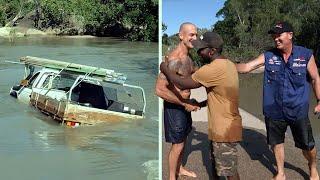  DISASTER IN CAPE YORK! Emergency rescue of submerged ute & trailer!! (Archer River)