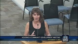 Housing & Community Development Committee Meeting 9-17-2024