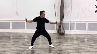 60 Jim's Tai Chi Short Staff Form for Beginners 太極短棍 20230805