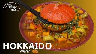 “The Secret to Making Hokkaido Pumpkin with Meatballs and Tomato-Cheese Sauce! #Hathykitchen .Nr 8