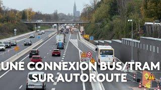 Une connexion tram et bus sur autoroute : une première en France