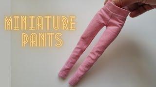 DIY Miniature Pants | Barbie Doll | How to make Barbie clothes