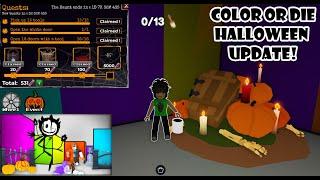 Halloween Event!!! "Color or Die" Roblox! How to Beat Chapter 1 - Map in Video!