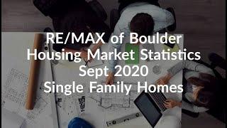 RE/MAX of Boulder Housing Market Statistics September 2020 – Single Family Homes