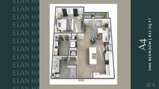 Elan Halcyon | A4 - 812 SQ. FT Apartment Home