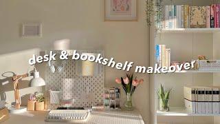 desk & bookshelf makeover  | cozy and warm setup ft. grovemade