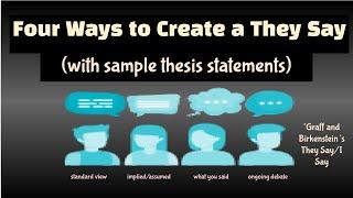 Creating a They Say for your thesis