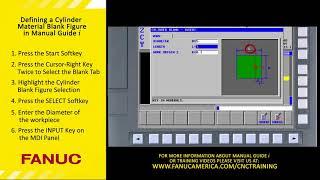 MANUAL GUIDE i - Defining a Cylinder Material Blank