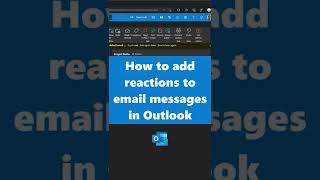 ️How to add Reactions to email messages in Outlook #shorts